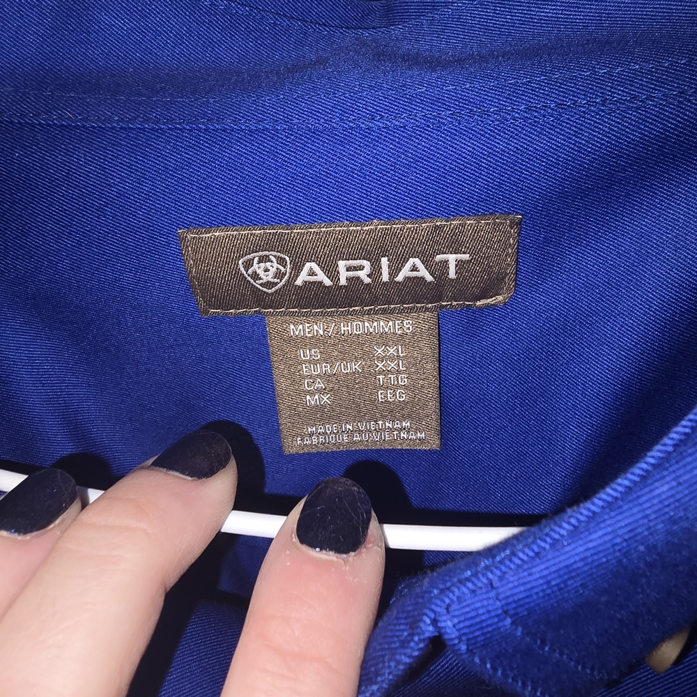 Ariat Men's Blue Dress Shirt